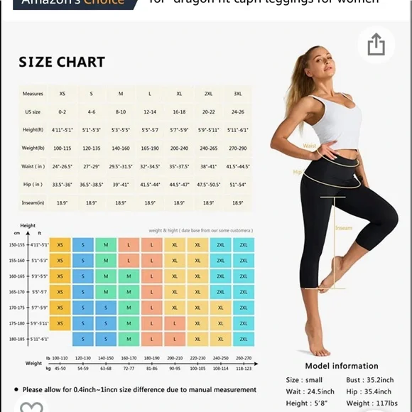 Dragon Fit High Waist Yoga Leggings with 3 Pockets,Tummy Control Workout Running - Picture 11 of 11